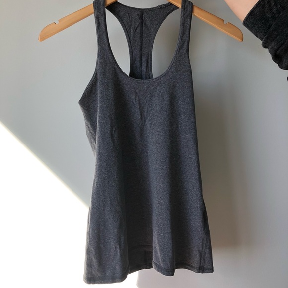 Lululemon ruched back tank top - grey - size 6 - Picture 1 of 3